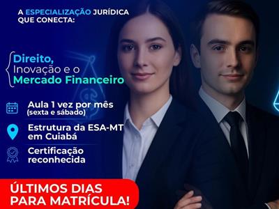 Notícia destaque: Últimos dias para inscrição na Pós-Graduação em Direito Bancário
